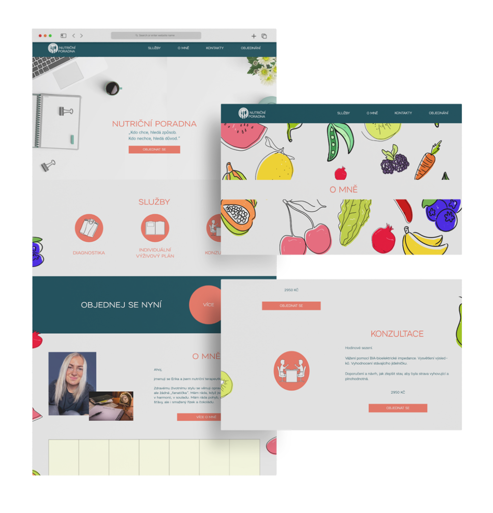 webdesign, nutriční poradna, webová stránka